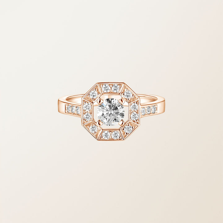 Octavia Diamond Halo Ring