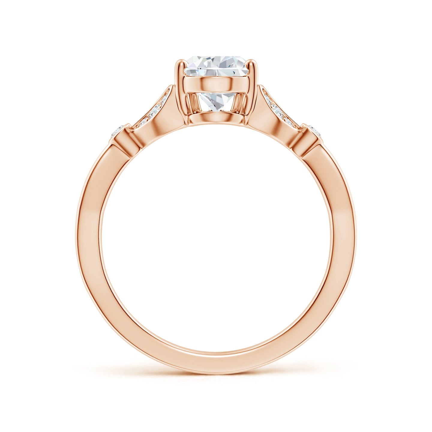 Celestial Pear Diamond Leaf Accent Engagement Ring