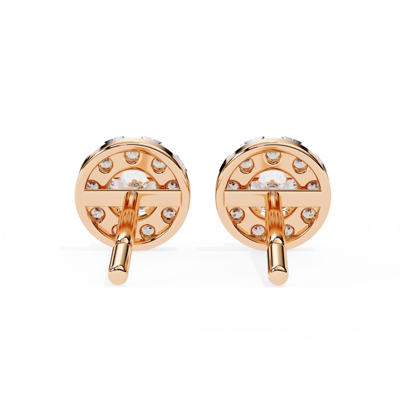 Aurelia Round Brilliant-Cut Diamond Double Halo Stud Earrings ✨