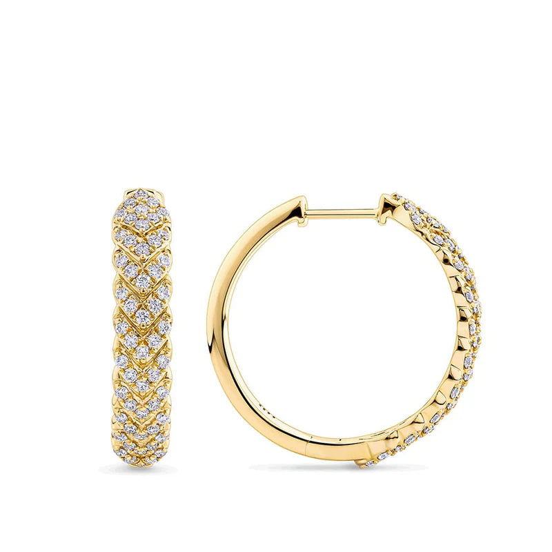 The Aurelia Weave Diamond Hoop Earrings