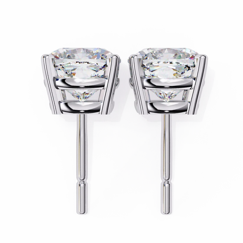 Aurelia Cushion-Cut Diamond Solitaire Stud Earrings ✨
