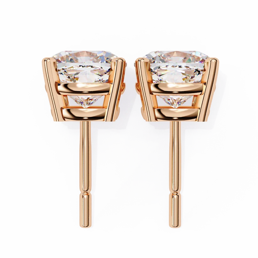 Aurelia Cushion-Cut Diamond Solitaire Stud Earrings ✨