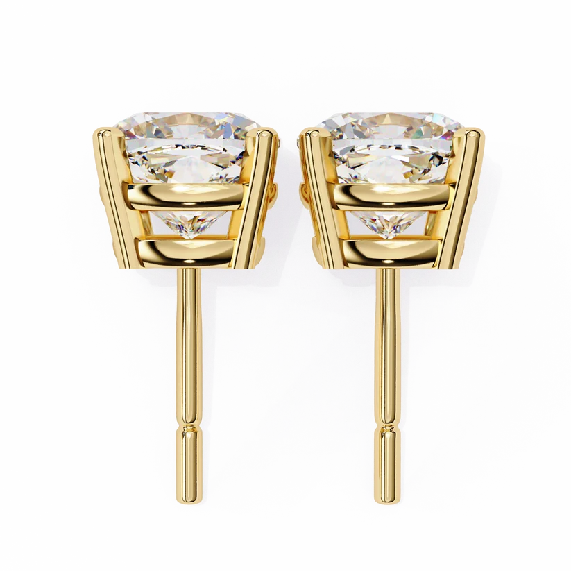 Aurelia Cushion-Cut Diamond Solitaire Stud Earrings ✨