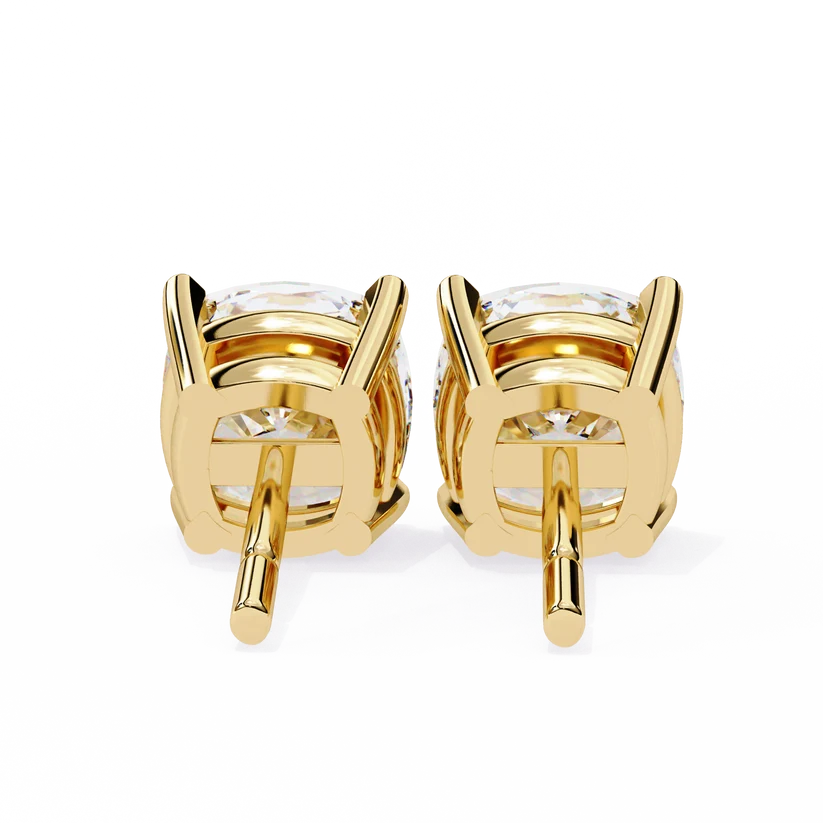Aurelia Cushion-Cut Diamond Solitaire Stud Earrings ✨