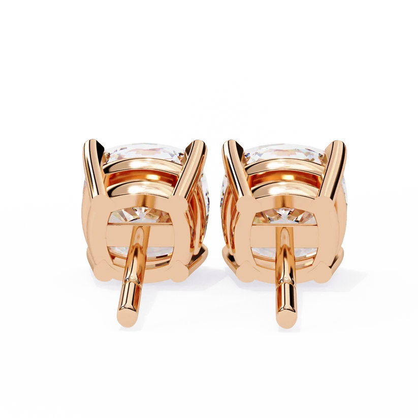 Aurelia Cushion-Cut Diamond Solitaire Stud Earrings ✨