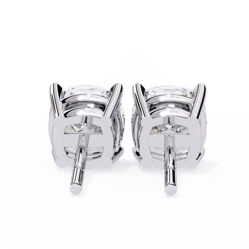 Aurelia Cushion-Cut Diamond Solitaire Stud Earrings ✨