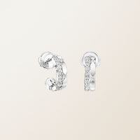 Modern Rose Gold Diamond Elowen Link Earrings