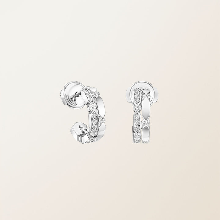 Modern Rose Gold Diamond Elowen Link Earrings