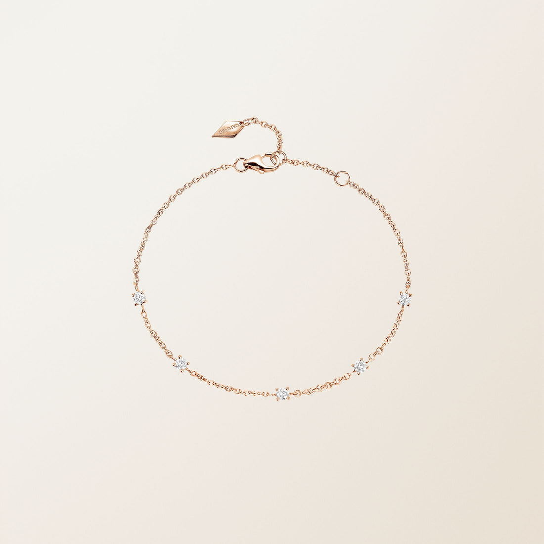 Stella — Rose Gold Diamond Station Bracelet