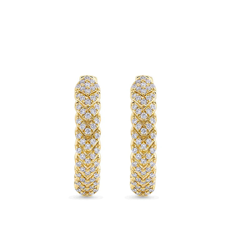 The Aurelia Weave Diamond Hoop Earrings