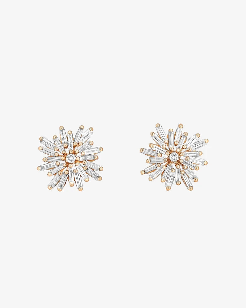 Celestia Starburst Diamond Stud Earrings
