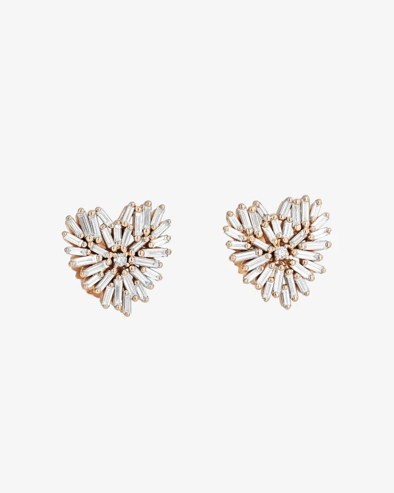 Valora Heartburst Diamond Stud Earrings