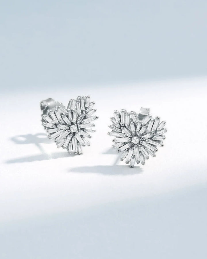 Valora Heartburst Diamond Stud Earrings
