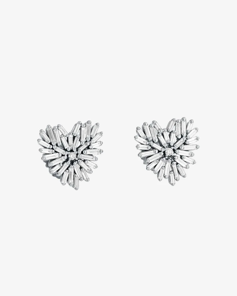 Valora Heartburst Diamond Stud Earrings