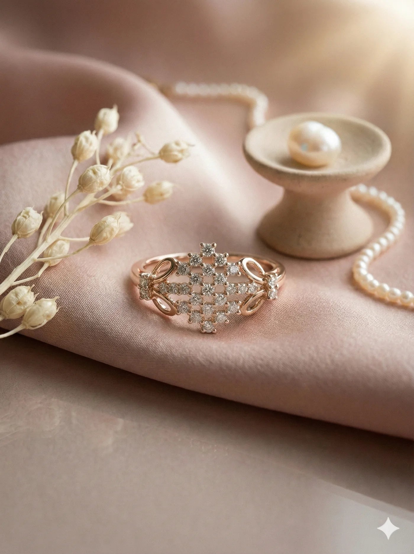 Celestia Lattice Diamond Ring
