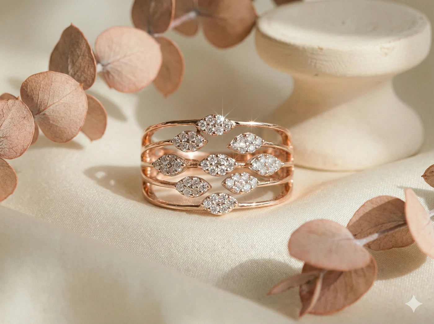 Celestia Wave Diamond Band Ring