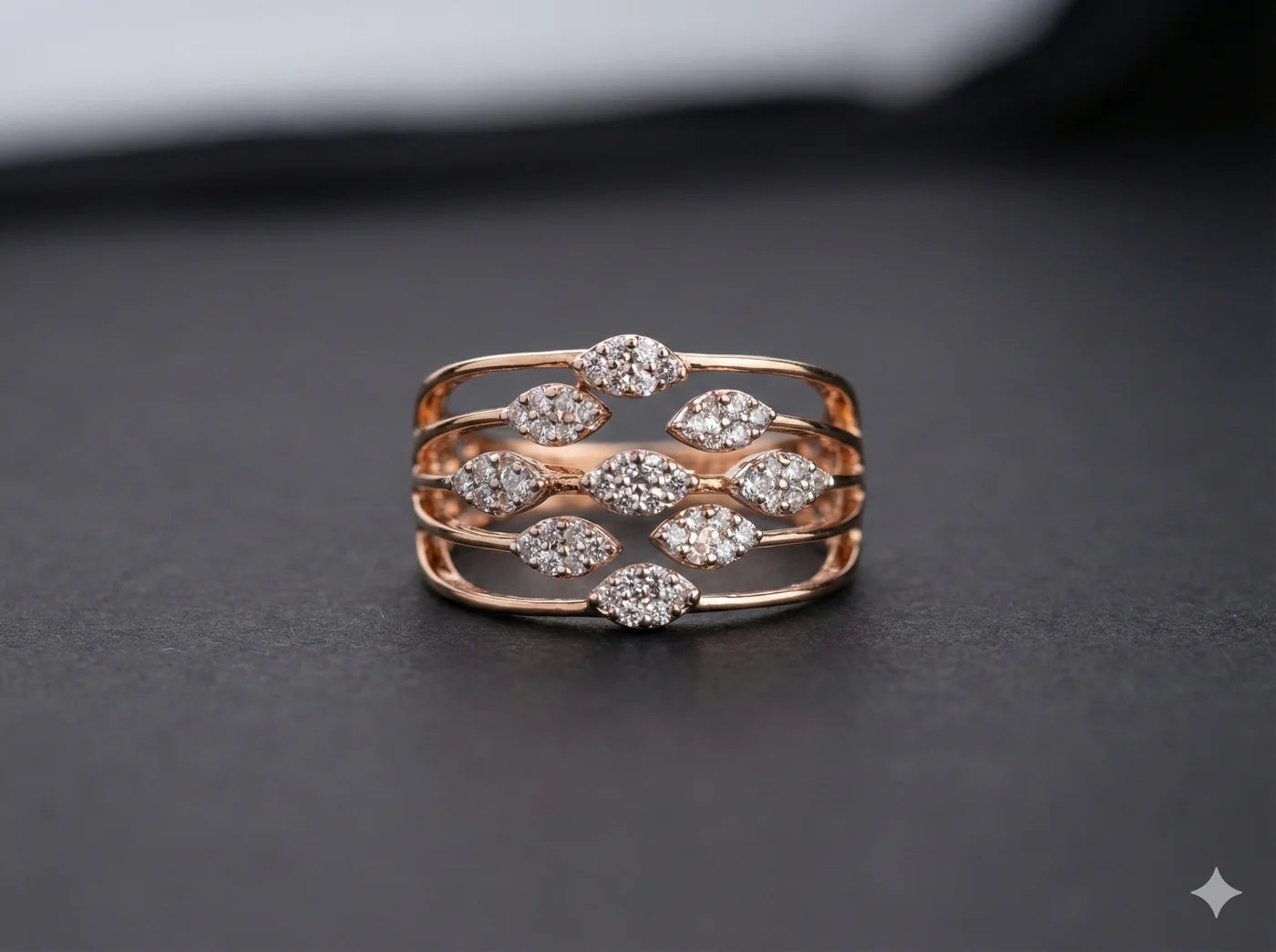 Celestia Wave Diamond Band Ring