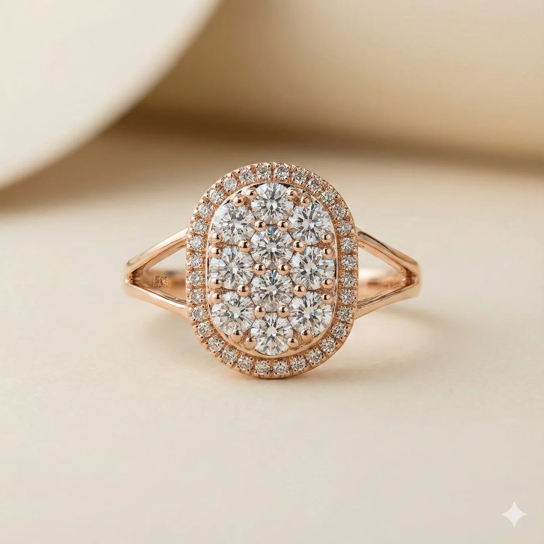 Aurelia Cushion Cluster Diamond Ring