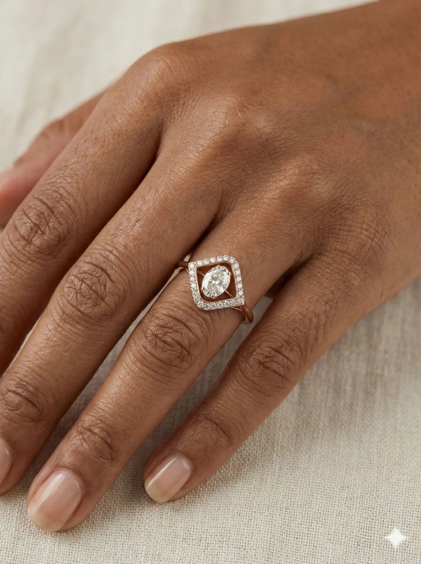 Lunessa Geometric Diamond Ring