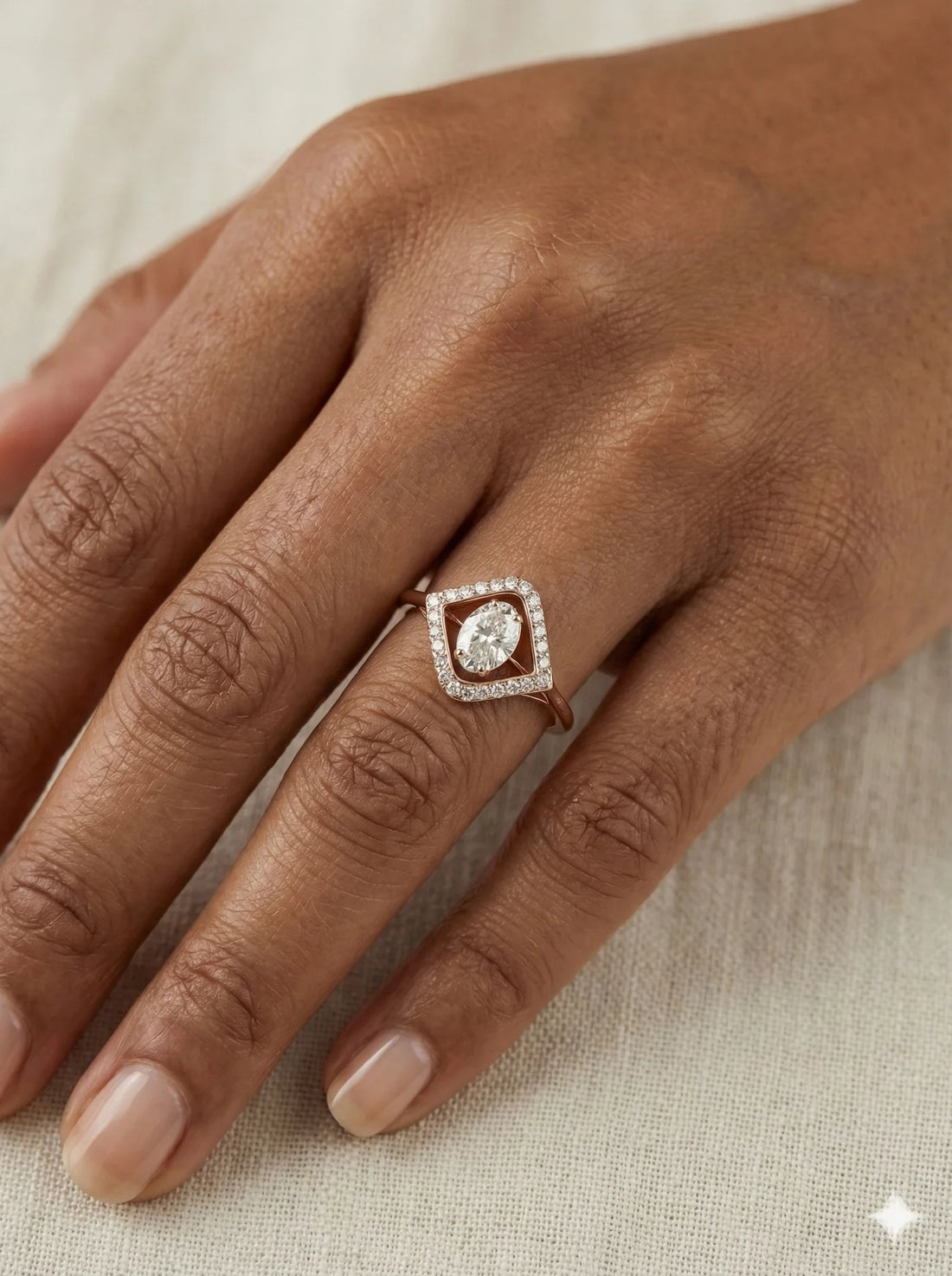 Lunessa Geometric Diamond Ring