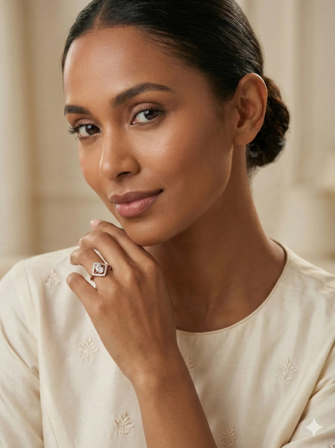 Lunessa Geometric Diamond Ring