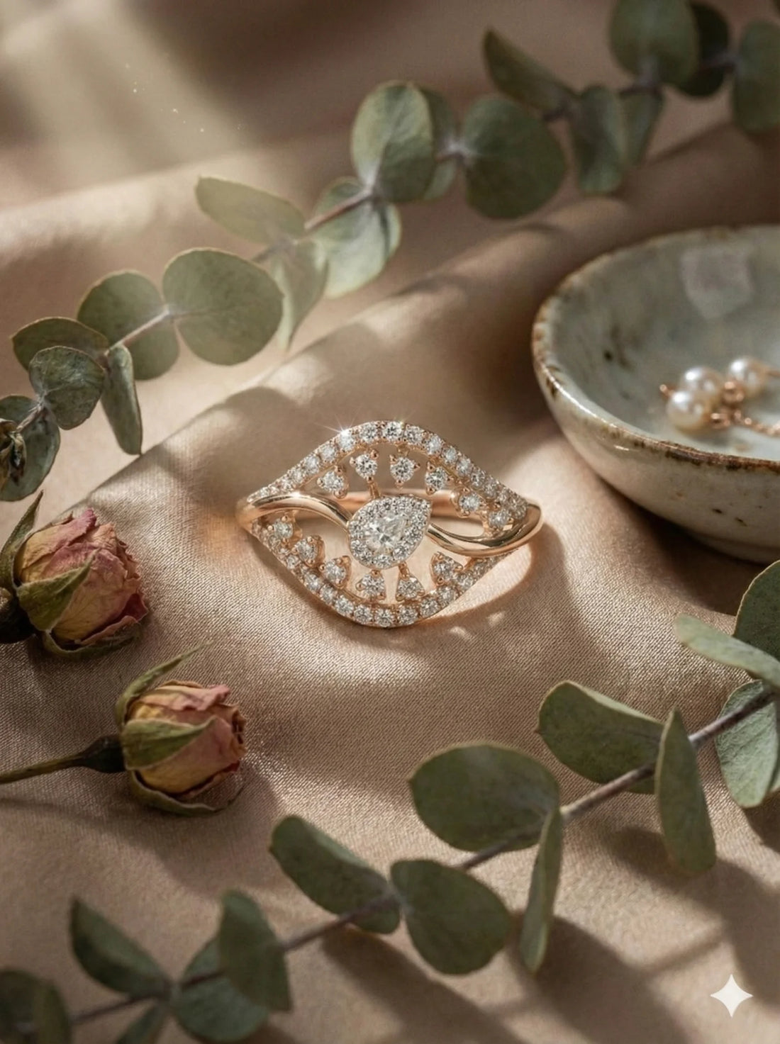 Celestia Teardrop Diamond Ring