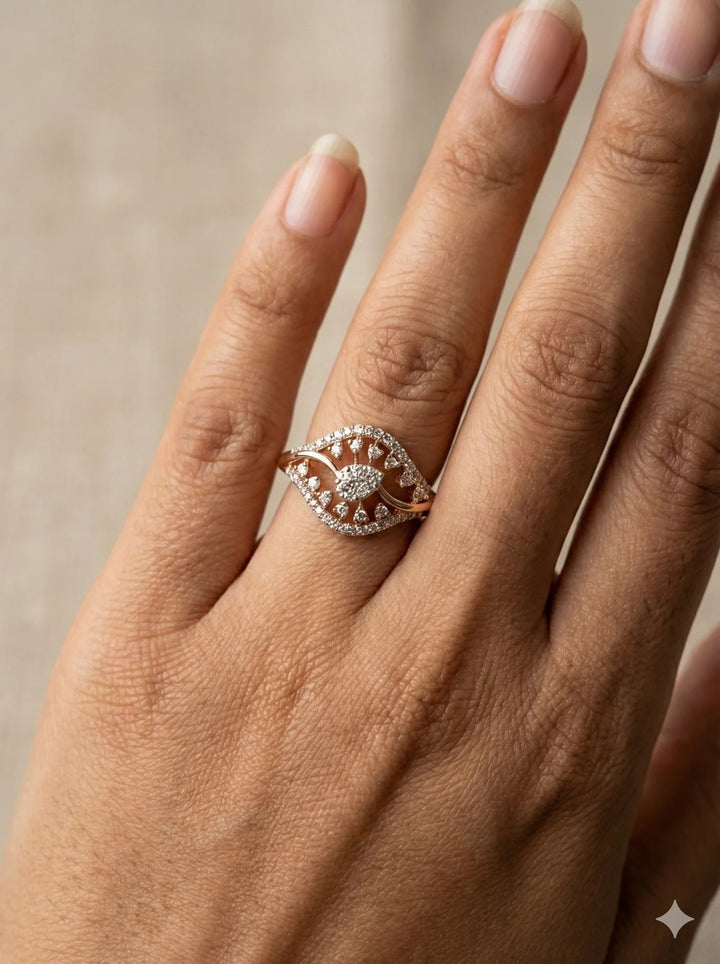 Celestia Teardrop Diamond Ring
