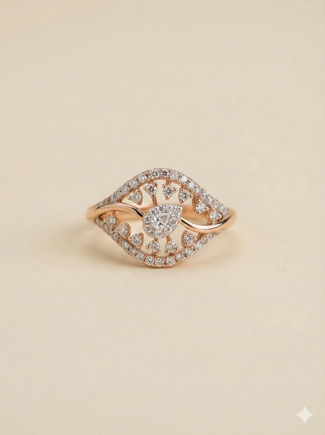 Celestia Teardrop Diamond Ring