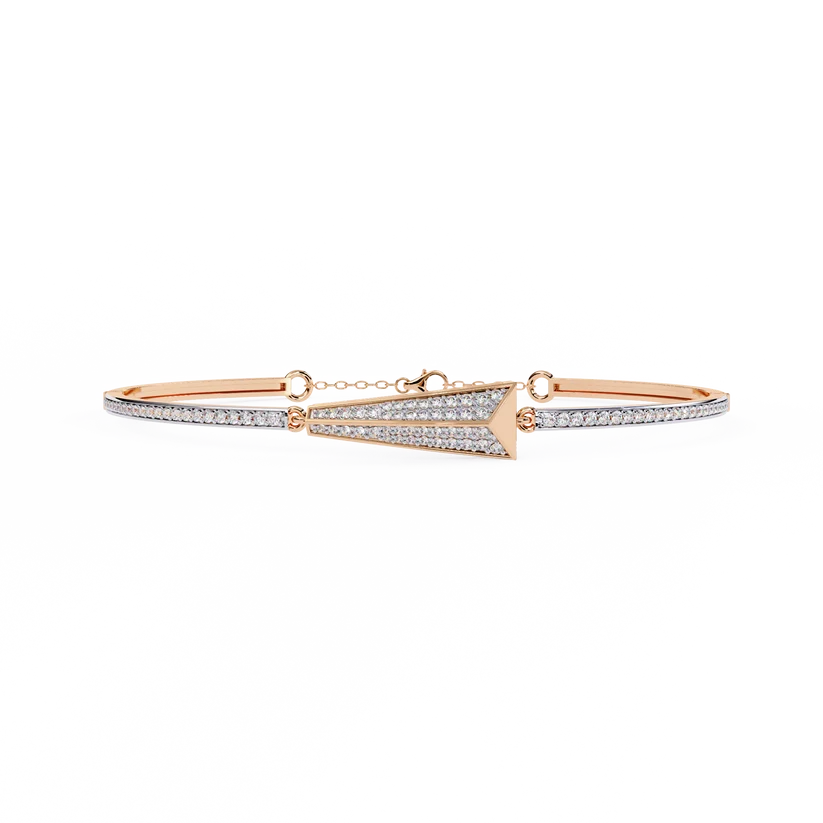 Regal Arrow Diamond Tennis Bracelet