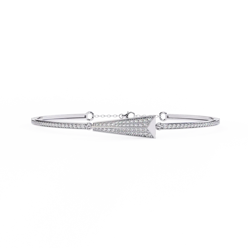 Regal Arrow Diamond Tennis Bracelet
