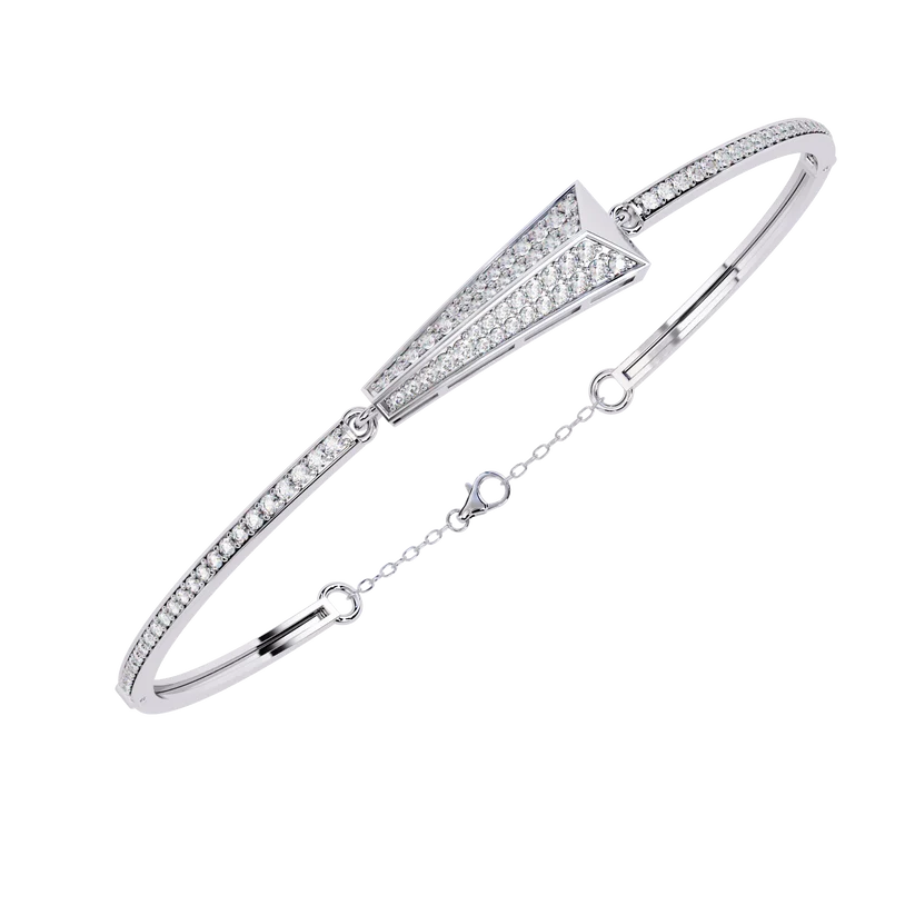Regal Arrow Diamond Tennis Bracelet