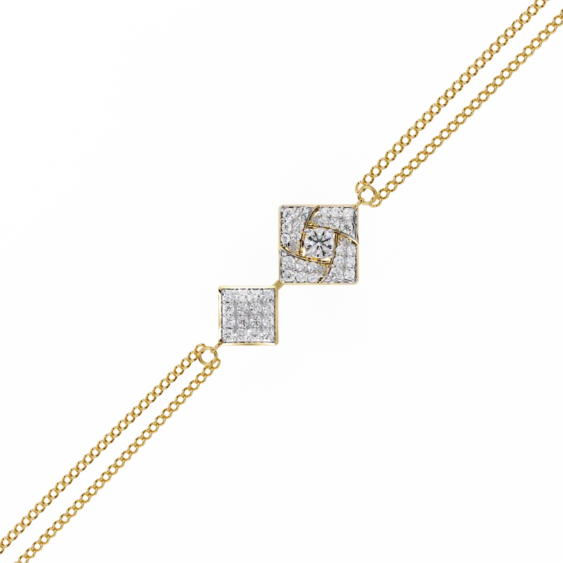 Celestia Geometric Diamond Bracelet