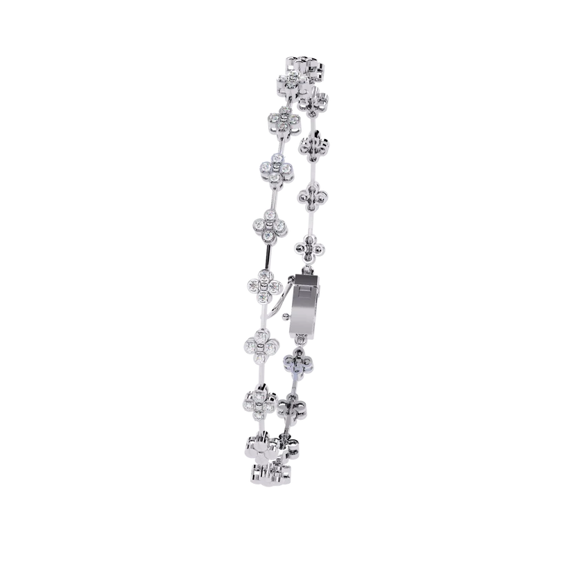 Celestial Floral Diamond Chain Bracelet