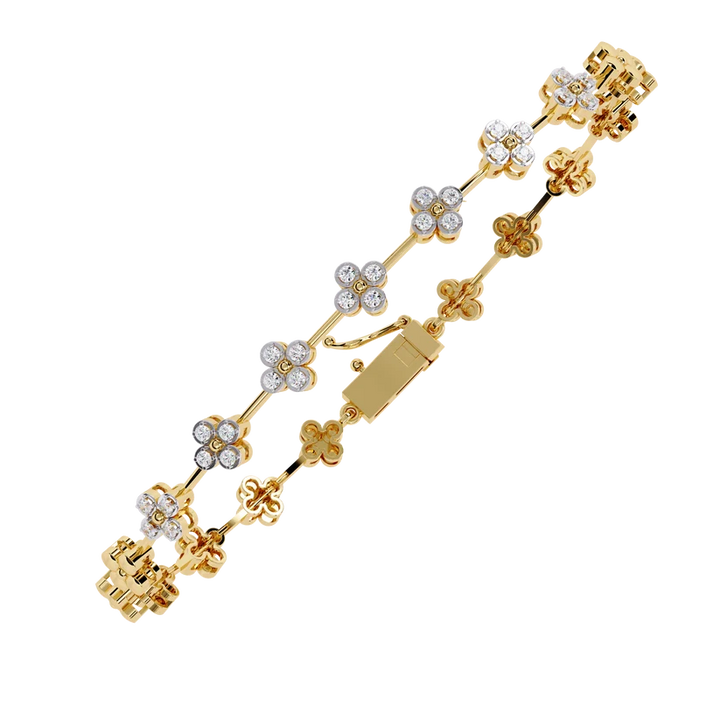 Celestial Floral Diamond Chain Bracelet