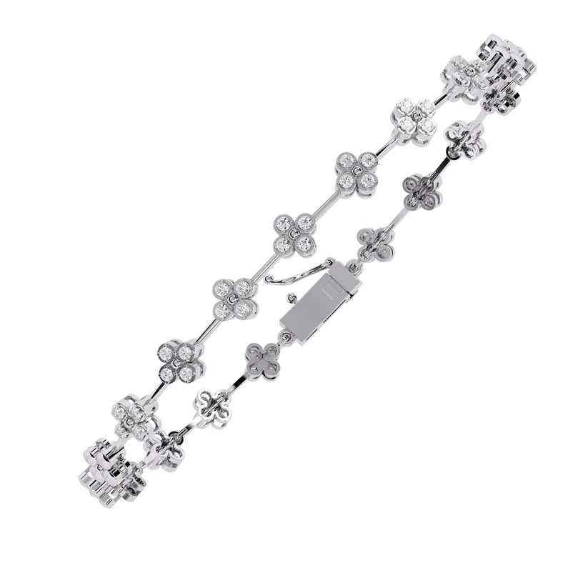 Celestial Floral Diamond Chain Bracelet