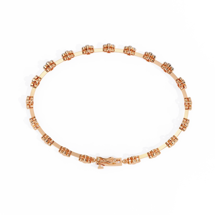 Celestial Floral Diamond Chain Bracelet