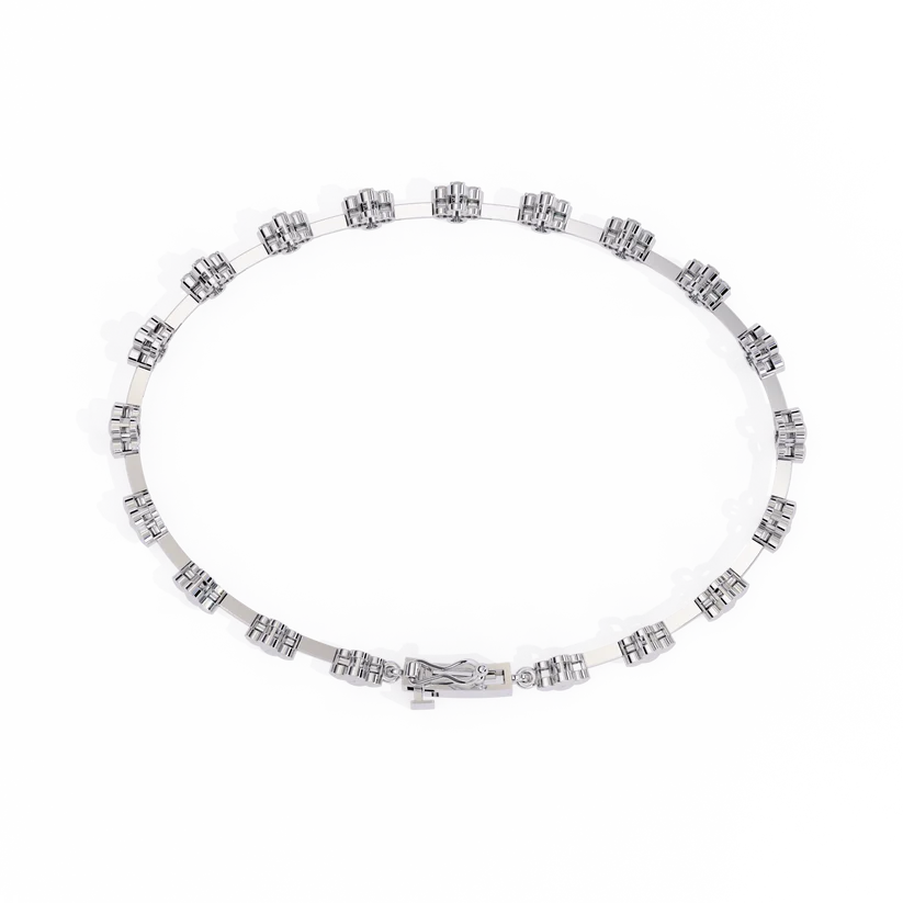 Celestial Floral Diamond Chain Bracelet