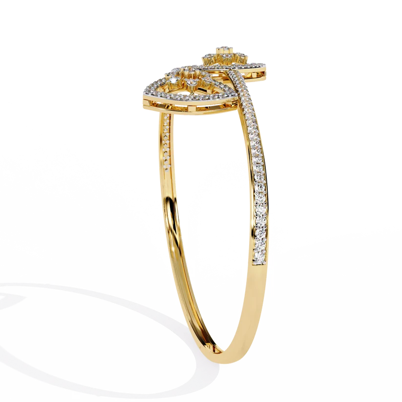 Eternal Heart Diamond Open Bracelet