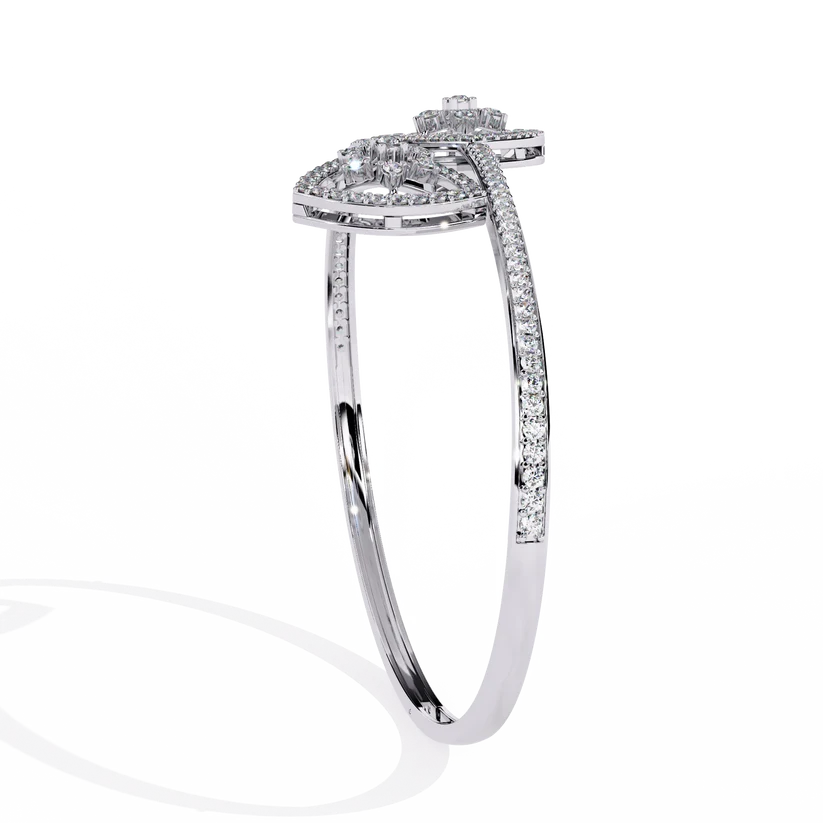 Eternal Heart Diamond Open Bracelet