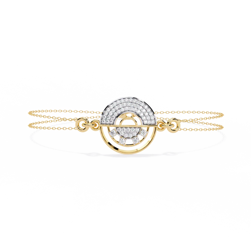 Celestial Halo Diamond Layered Bracelet