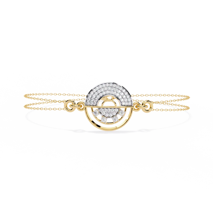 Celestial Halo Diamond Layered Bracelet
