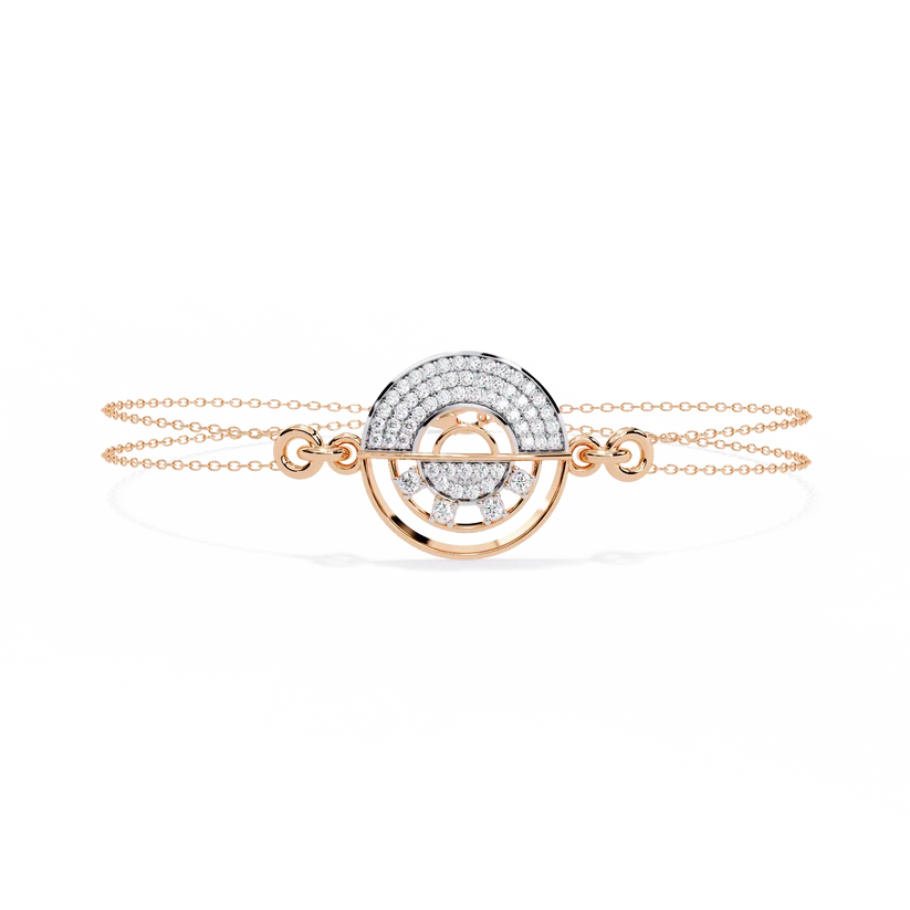 Celestial Halo Diamond Layered Bracelet