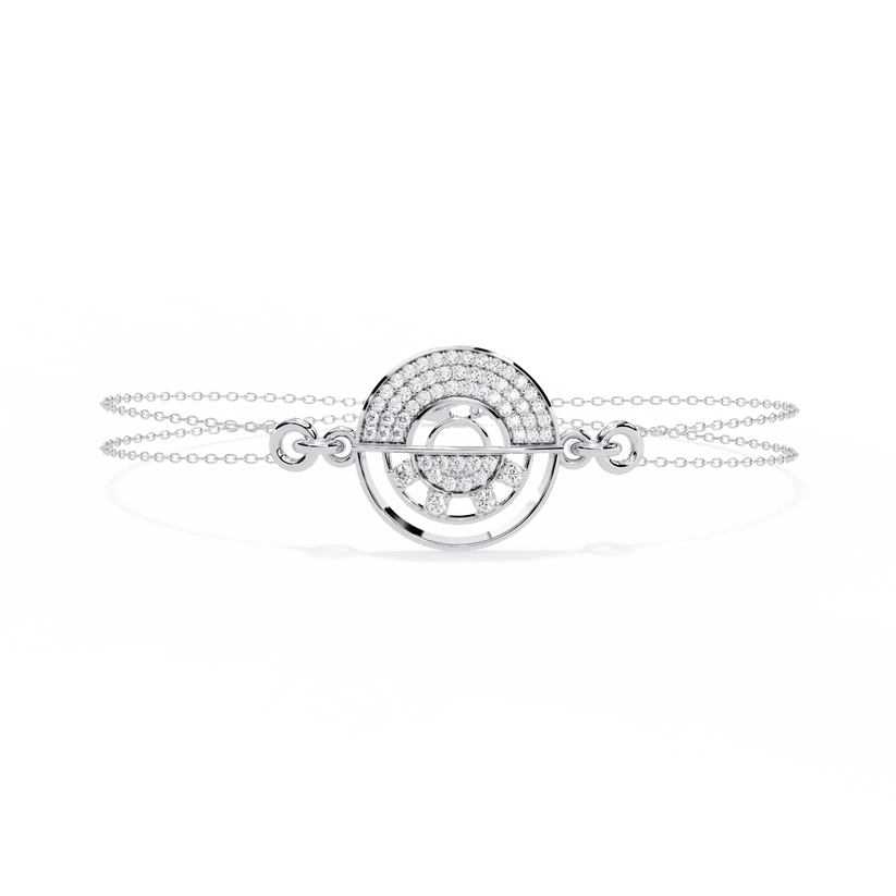 Celestial Halo Diamond Layered Bracelet
