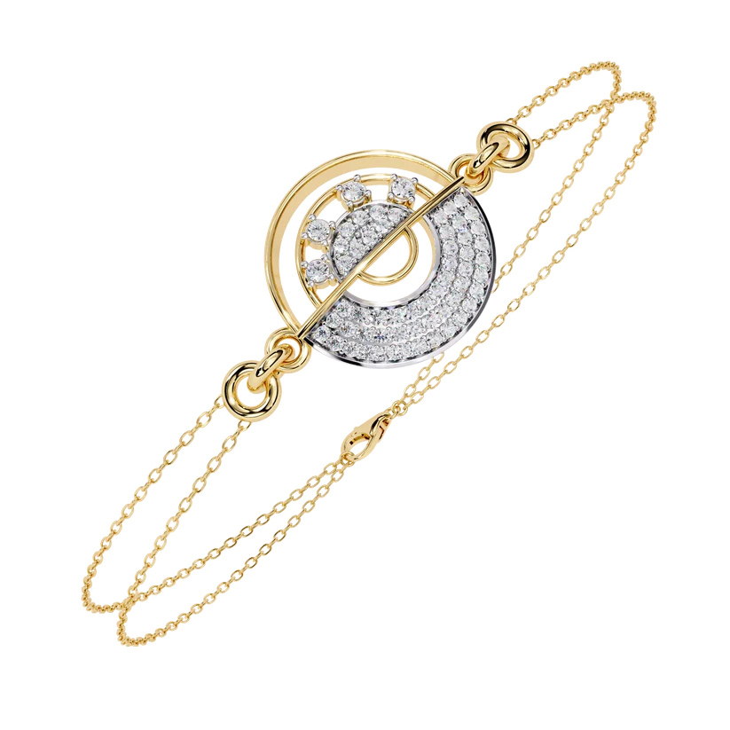 Celestial Halo Diamond Layered Bracelet
