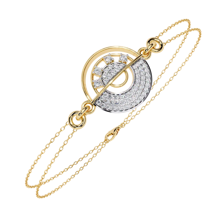 Celestial Halo Diamond Layered Bracelet
