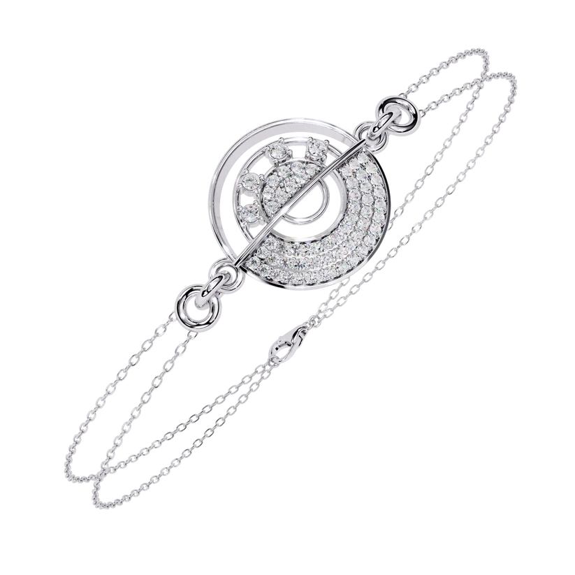 Celestial Halo Diamond Layered Bracelet