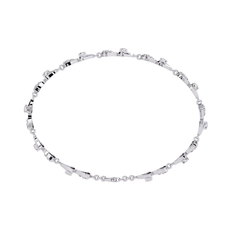 Celestial Bow Round Diamond Bracelet