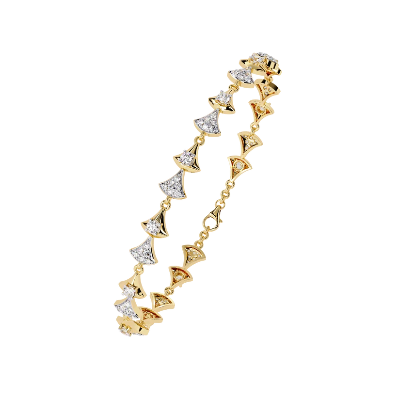 Celestial Bow Round Diamond Bracelet