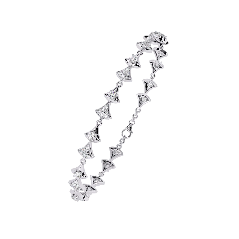Celestial Bow Round Diamond Bracelet