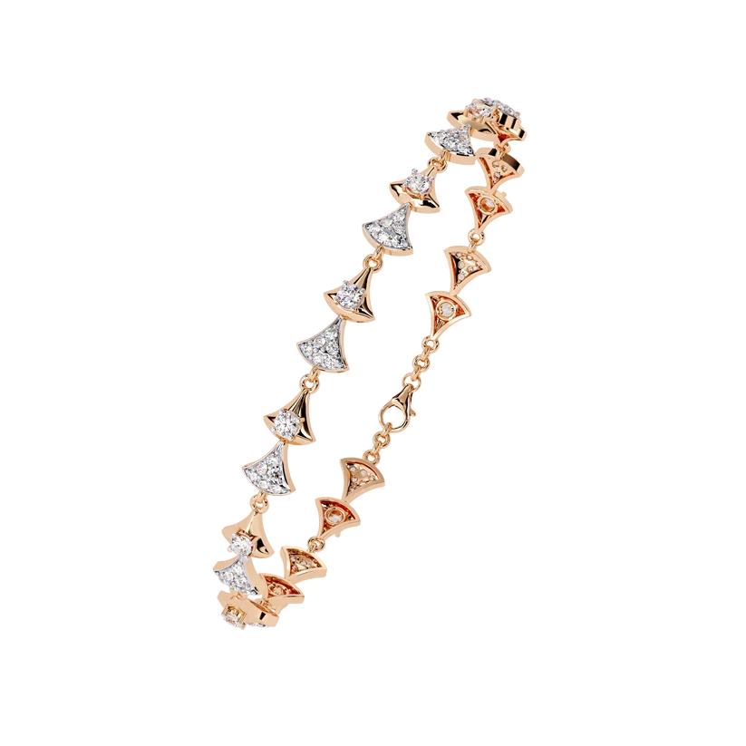 Celestial Bow Round Diamond Bracelet